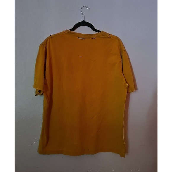 VTG Thrashed The Snoring He-Beast Orange Halloween Short Sleeve Top Men's Sz LG - Picture 2 of 4